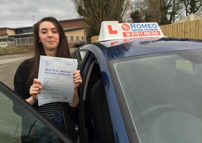 Cody Willoughby after passing their driving test with Romeo Driver Training, Chester