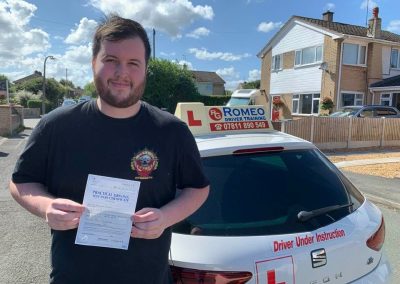 Quinlan Logan after passing their driving test with Romeo Driver Training, Chester