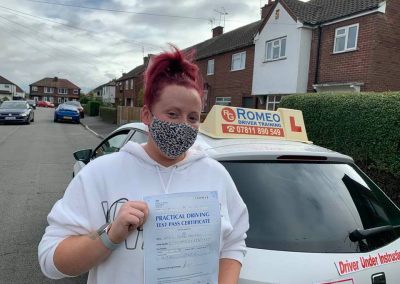 Wallis Torey Stockton after passing their driving test with Romeo Driver Training, Chester